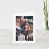 QR Code Trouwwebsite Moderne foto en nieuw adres Bedankkaart (Voorkant)