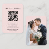 QR-code trouwwebsite RSVP bijlage kaart (Voorkant / Achterkant)
