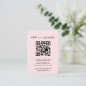 QR-code trouwwebsite RSVP bijlage kaart (Staand voorkant)