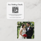 QR-code trouwwebsite & RSVP bijlage kaart (Voorkant / Achterkant)