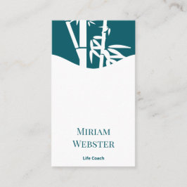 QR-code Turquoise Witte Life Coach Portret Persoon Visitekaartje