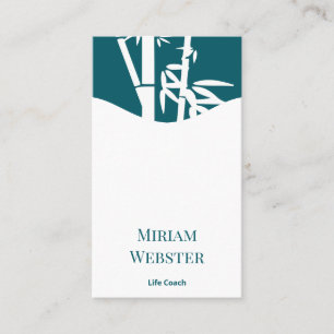 QR-code Turquoise Witte Life Coach Portret Persoon Visitekaartje