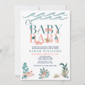 QR Code Tweelingen Onder de Zee Oh Baby Baby Showe Kaart (Voorkant)