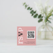 QR-code Typografie Dusty Roos Weddenschap Online R Informatiekaartje (Staand voorkant)