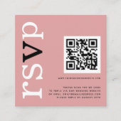 QR-code Typografie Dusty Roos Weddenschap Online R Informatiekaartje (Voorkant)