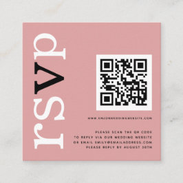 QR-code Typografie Dusty Roos Weddenschap Online R Informatiekaartje