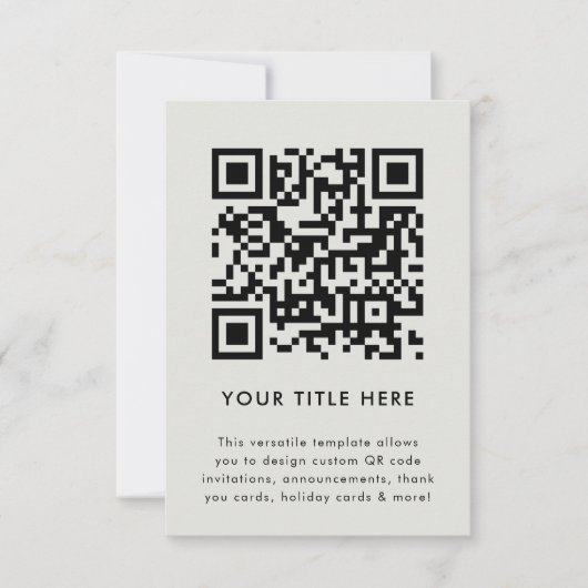 QR-code uitnodiging | Veelzijdige scanbare uitnodi (Voorkant)