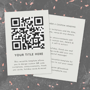QR-code uitnodiging Veelzijdige scanbare uitnodi