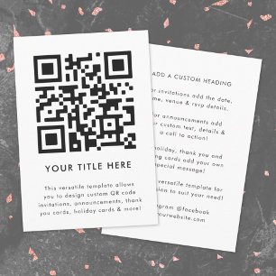 QR-code uitnodiging Veelzijdige scanbare uitnodi