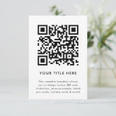 QR-code uitnodiging | Veelzijdige scanbare uitnodi (Staand voorkant)