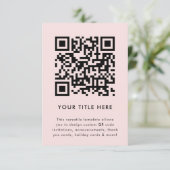 QR-code uitnodiging | Veelzijdige scanbare uitnodi (Staand voorkant)
