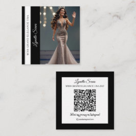 QR-code-uitnodigingskaart voor deelnemers aan sash Vierkante Visitekaartje