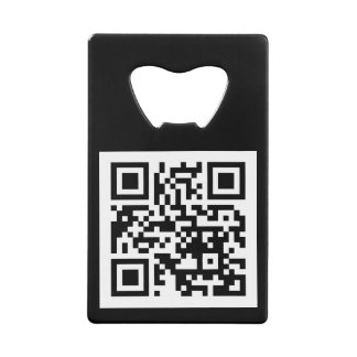QR-code Uitsluitend roestvrijstalen flesopening Creditkaart Flessenopener