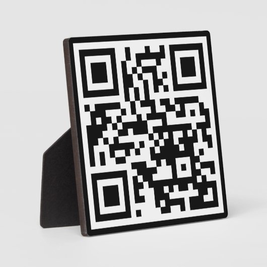 QR-code Uitsluitend vierkant tablet-plak met Easel Fotoplaat (Voorkant)