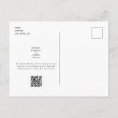 QR Code Ultra Hedendaagse B/W bruiloft uitnodiging (Achterkant)