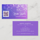 QR-code Ultra Violet-Sjabloon Visitekaartje (Voorkant / Achterkant)