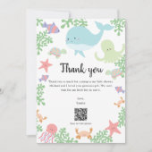 QR-code Under the Sea Baby Shower Bedankt (Voorkant)