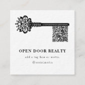 QR-code Unieke sleutel voor de schaalbaarheid van Vierkante Visitekaartje (Voorkant)