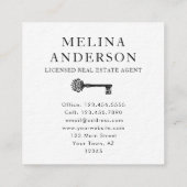 QR-code Unieke sleutel voor de schaalbaarheid van Vierkante Visitekaartje (Achterkant)