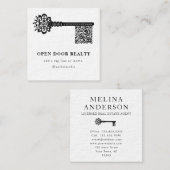 QR-code Unieke sleutel voor de schaalbaarheid van Vierkante Visitekaartje (Voorkant / Achterkant)