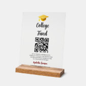 QR-code universiteitsfonds afstudeerfeest afgestud Acryl Bord (Hoek)