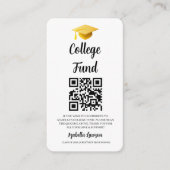 QR-code universiteitsfonds afstudeerfeest afgestud Informatiekaartje (Voorkant)