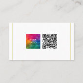 QR Code Upload Corporate Logo Professional Elegant Visitekaartje (Achterkant)