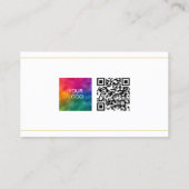 QR Code Upload Corporate Logo Professional Elegant Visitekaartje (Achterkant)
