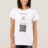 QR code Upload je Logo Sjabloon Dames Wit T-shirt (Voorkant)
