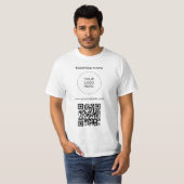 QR Code Upload Logo Sjabloon Mannen Modern Value T-shirt (Voorkant volledig)