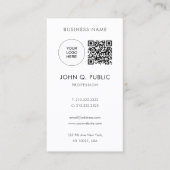 QR-code Upload uw eigen Logo naar Modern Minimal Visitekaartje (Voorkant)