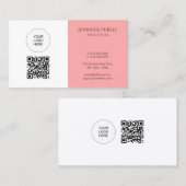 QR Code Upload Your Logo Here Professional Visitekaartje (Voorkant / Achterkant)