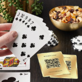 QR-code upload Zakelijk logo Glamour Goud Pokerkaarten (Insitu)