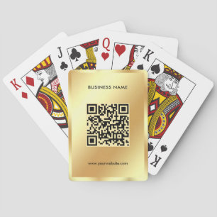 QR-code upload Zakelijk logo Glamour Goud Pokerkaarten