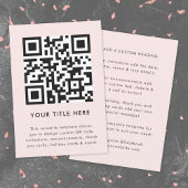 QR-code uploaden | Blush Pink Modern minimalist Kaart