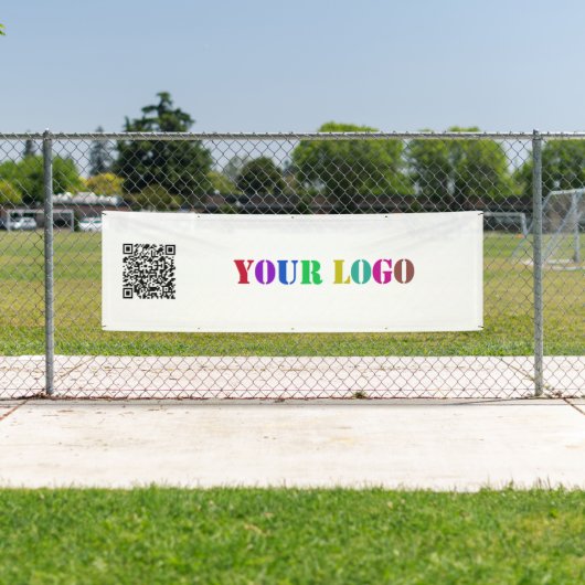 QR-code URL en Logo Business Promotion Banner (Insitu)