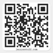 QR CODE URL-SJABLOON VIERKANTE STICKER (Voorkant)