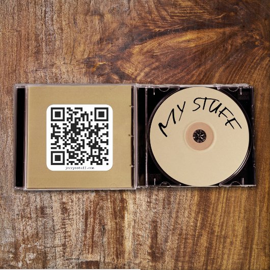 QR CODE URL-SJABLOON VIERKANTE STICKER