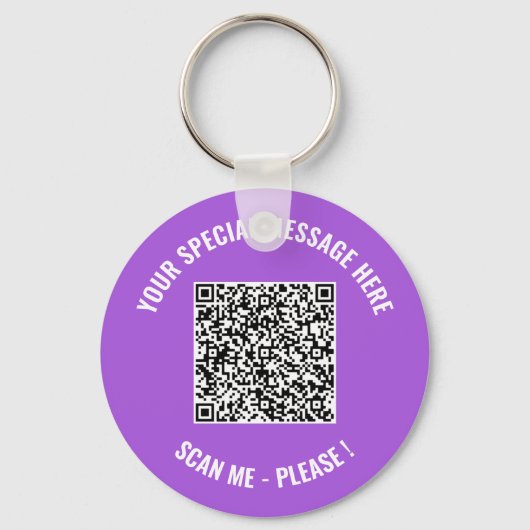 QR-code Uw Enterprise Message Sleutelhanger Cadeau (Voorkant)