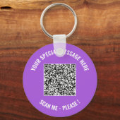 QR-code Uw Enterprise Message Sleutelhanger Cadeau (Voorkant)