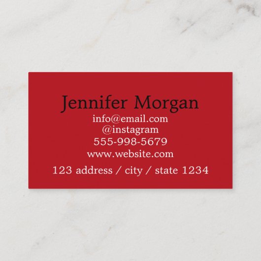 QR CODE uw logo aangepaste professional modern roo Visitekaartje (Achterkant)