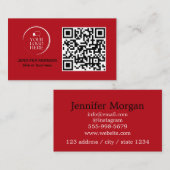 QR CODE uw logo aangepaste professional modern roo Visitekaartje (Voorkant / Achterkant)