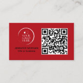 QR CODE uw logo aangepaste professional modern roo Visitekaartje (Voorkant)