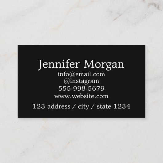 QR CODE uw logo aangepaste professionele moderne z Visitekaartje (Achterkant)