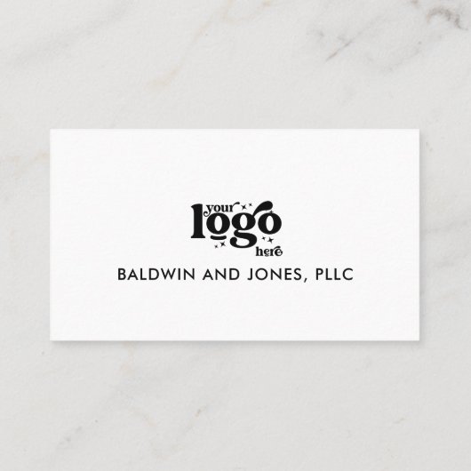 QR Code Uw Logo Gewoon Wit Generisch Ontwerp Visitekaartje (Achterkant)