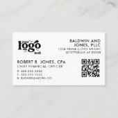 QR Code Uw Logo Gewoon Wit Generisch Ontwerp Visitekaartje (Voorkant)