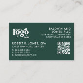 QR Code Uw Logo Gewoon Wit Generisch Ontwerp Visitekaartje (Voorkant)