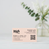 QR Code Uw Logo Gewoon Wit Generisch Ontwerp Visitekaartje (Staand voorkant)