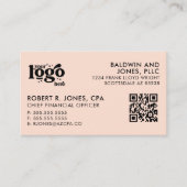 QR Code Uw Logo Gewoon Wit Generisch Ontwerp Visitekaartje (Voorkant)