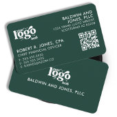 QR Code Uw Logo Gewoon Wit Generisch Ontwerp Visitekaartje